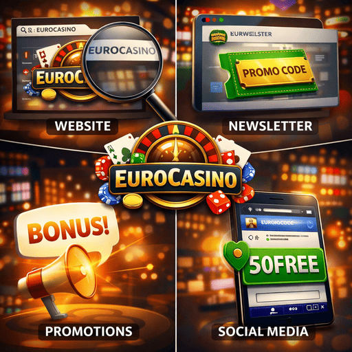 Где найти актуальный промокод на сайте Eurocasino через промо-раздел, личный кабинет, рассылки и внутренние уведомления платформы